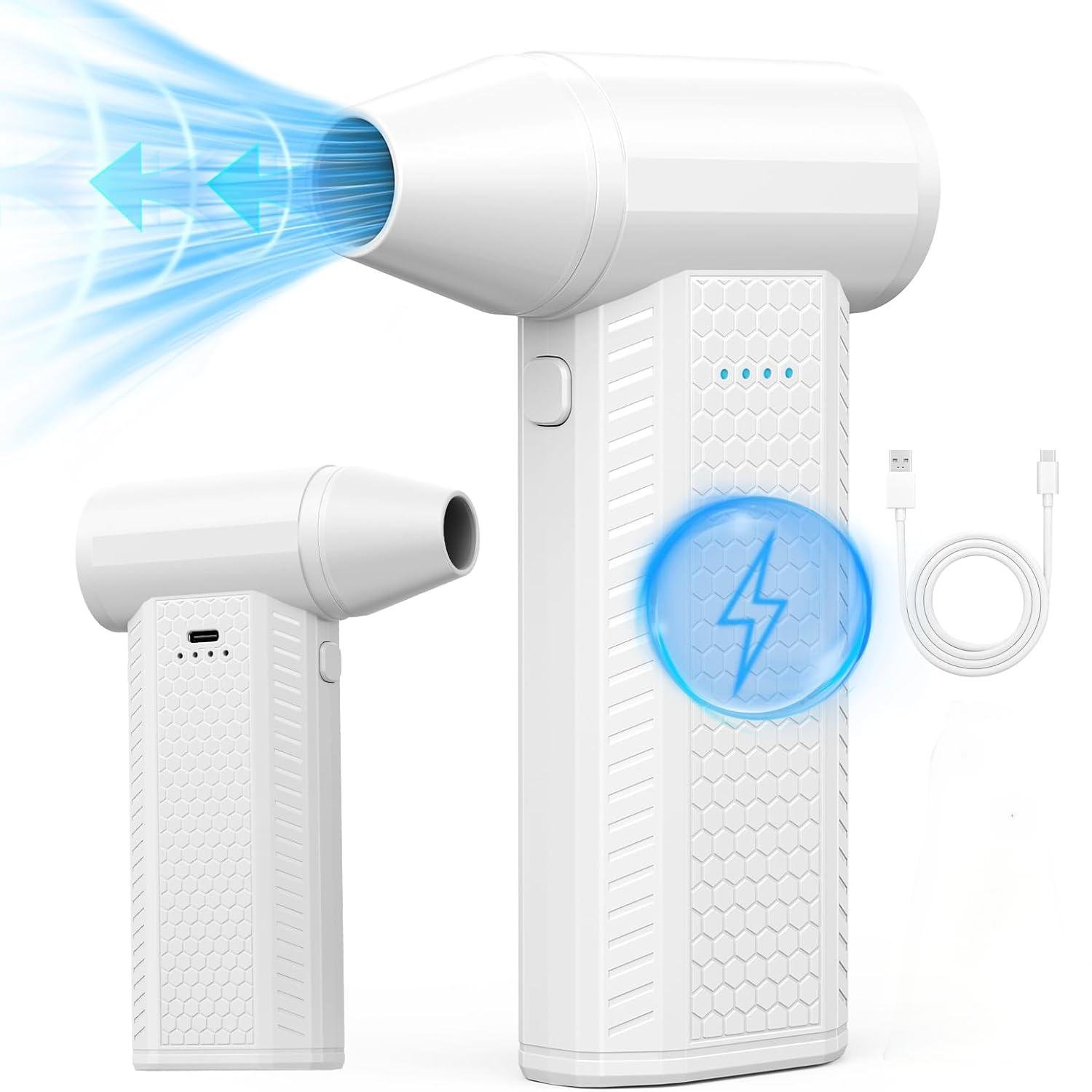 130000RPM Turbo Jet Fan Electric Power Display Handheld Mini Dust Cleaner Nozzle Leaf Blower Air Duster Gun Cleaning Tool